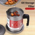Oil Filter Pot 1.4L | Oil Strainer For Kitchen | Oil Container Pot Filter 1.4 Liter (Without Box) - Image 3