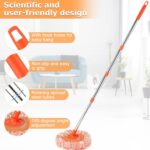 Long-Handle Telescopic Cleaning Mop – 360° Rotating Microfiber Dust Mop with Detachable Head - Image 3