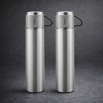 Gradient Insulated Sports Water Bottle – Leak-Proof Flask with Motivational Time Markings - 500ml (Random Color)