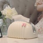 Decorative Shell Tissue Box Case Elegant And Modern Napkin Holder Stylish Daily Use Home And Office Accessory - Image 2
