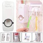 Automatic Toothpaste Dispenser With Toothbrush Holder Wall Mounted Durable Hygienic And Convenient Bathroom Accessory - Image 4
