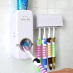 Automatic Toothpaste Dispenser With Toothbrush Holder Wall Mounted Durable Hygienic And Convenient Bathroom Accessory - Image 3