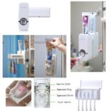 Automatic Toothpaste Dispenser With Toothbrush Holder Wall Mounted Durable Hygienic And Convenient Bathroom Accessory - Image 5