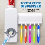 Automatic Toothpaste Dispenser With Toothbrush Holder Wall Mounted Durable Hygienic And Convenient Bathroom Accessory - Image 6