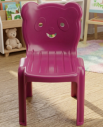 Panda Face Design Kids Chair - Cute Animal Themed Lightweight Seating Furniture Durable Comfortable Miniature Seat For Toddler Playroom (Random Color) - Image 2