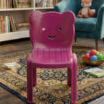 Panda Face Design Kids Chair - Cute Animal Themed Lightweight Seating Furniture Durable Comfortable Miniature Seat For Toddler Playroom (Random Color) - Image 4