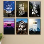 Set of 6 Premium Wall Art Photo Tiles – Modern Home Decor Sets 8x11
