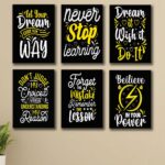 Set of 6 Premium Wall Art Photo Tiles – Modern Home Decor Sets 8x11