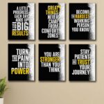 Set of 6 Premium Wall Art Photo Tiles – Modern Home Decor Sets 8x11