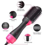 One Step Hot Air Brush 4 In 1 Hair Dryer, Straightener, Curler And Volumizer - Professional Styling Tool For Smooth Shiny Hair At Home - Image 2