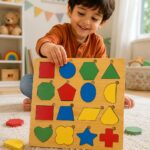Shape Puzzle Board Game - Educational Wooden Learning Toy Crafted From MDF Wood For Children And Geometric Skill Development - Image 3