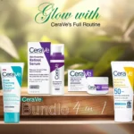 CeraVe 4 In 1 Skincare Kit Night Cream Retinol Serum Acne Foaming Cream Cleanser Hydrating Mineral Sunscreen