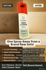 Puresofa | Sofa Cleaner Spray | Upholstery & Fabric Safe | Deep Cleaning | Stain Remover | Fast Dry | Pleasant Scent | 150ml - Image 4
