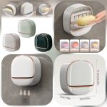 1PC Soap Box Wall Mounted Light Luxury Soap Holder Punch Free Drain Laundry Soap Box Easy Cleaning | Random Colour
