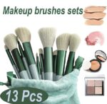 13 Piece Makeup Brush Set With Matching Storage Pouch Professional Soft Bristles For Blending Contouring And Daily Use | Random Color - Image 2