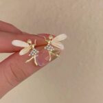 Korean-Style Fairy Stud Earrings - Jewelry Product Designed For Styling And Daily Outfit Routine - Golden - Image 3